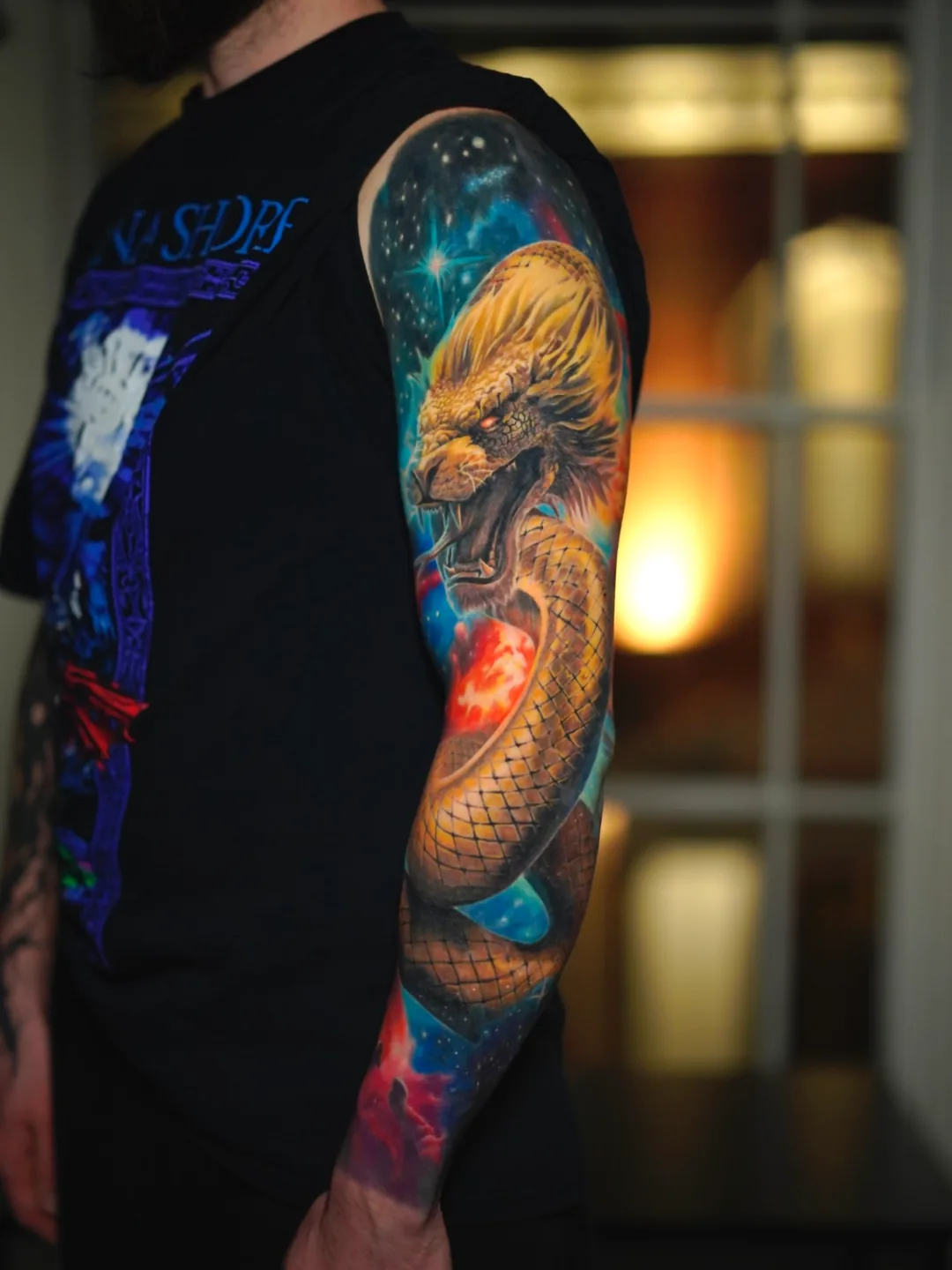 Chnoubis tattoo, detail 3