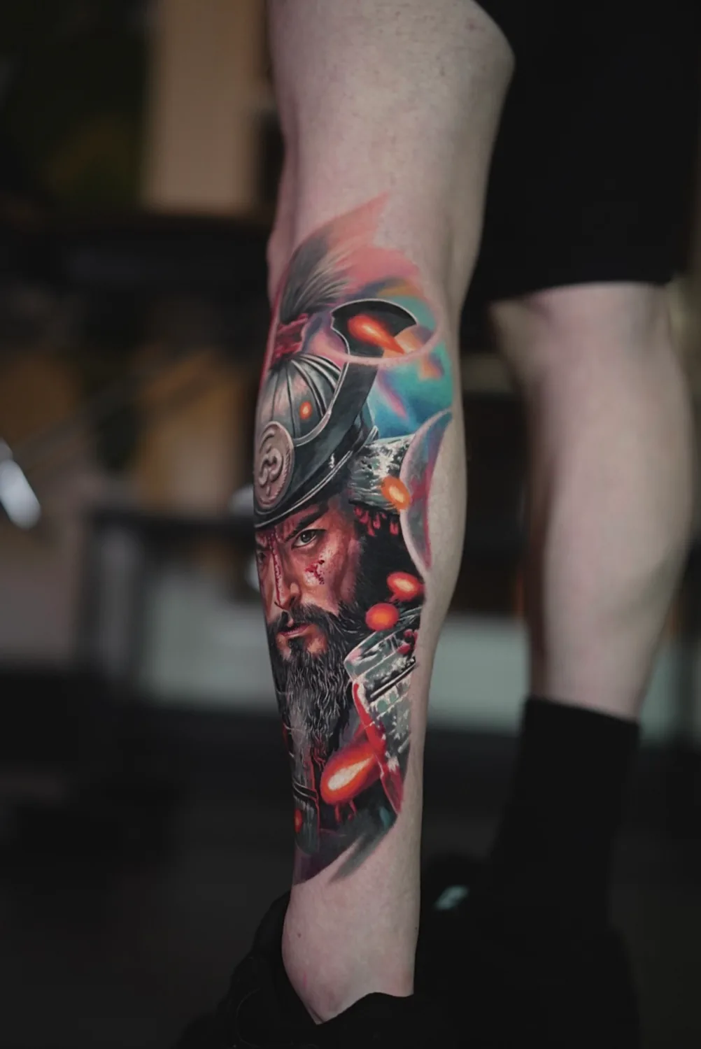 Battle-Worn Samurai tattoo, detail 3