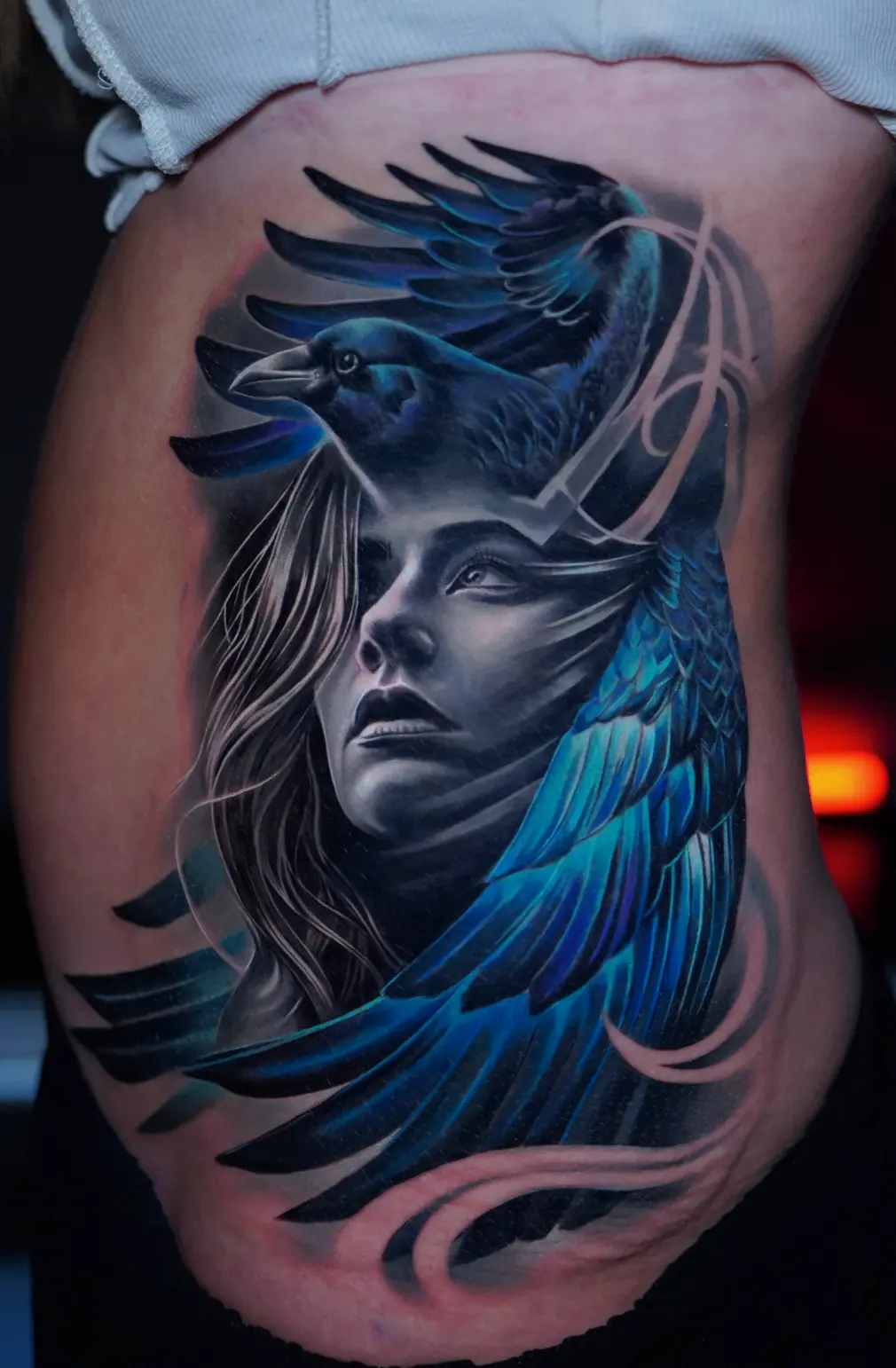 Valkyrie Cover-Up tattoo, detail 2