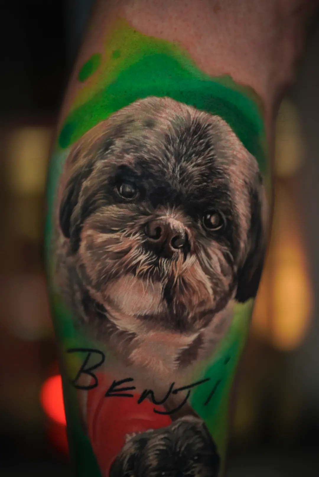 Dog Portraits tattoo, detail 2