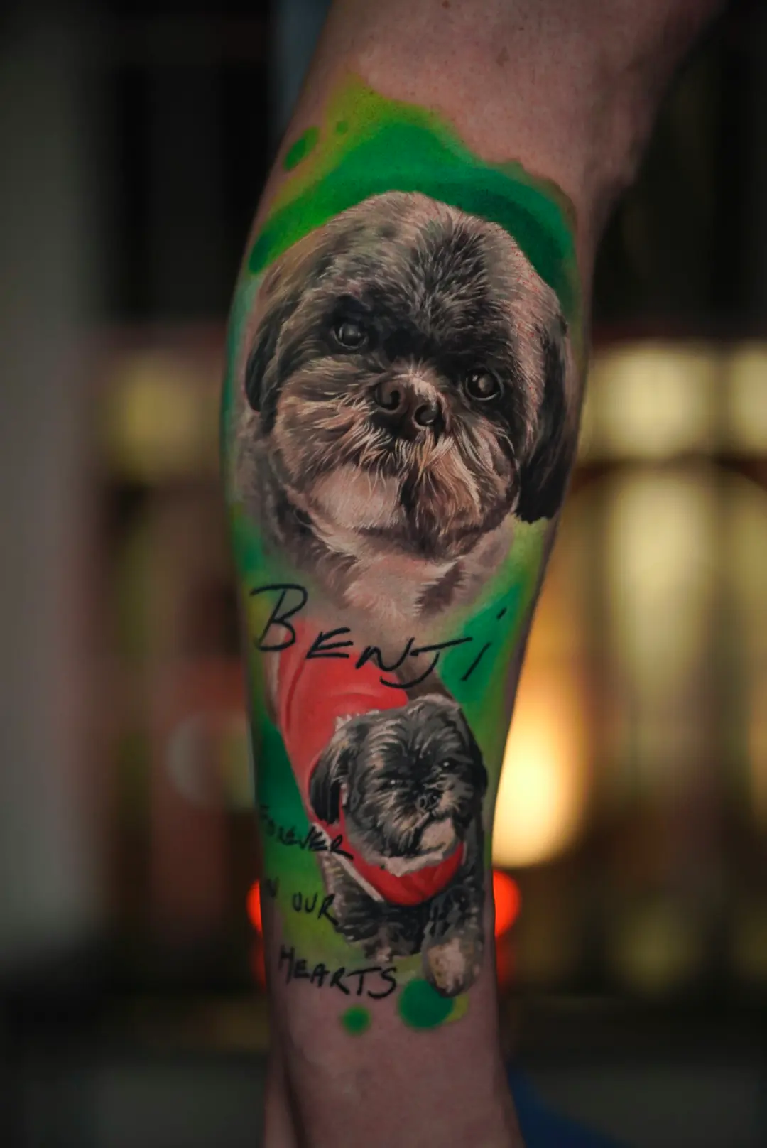 Dog Portraits tattoo, detail 3