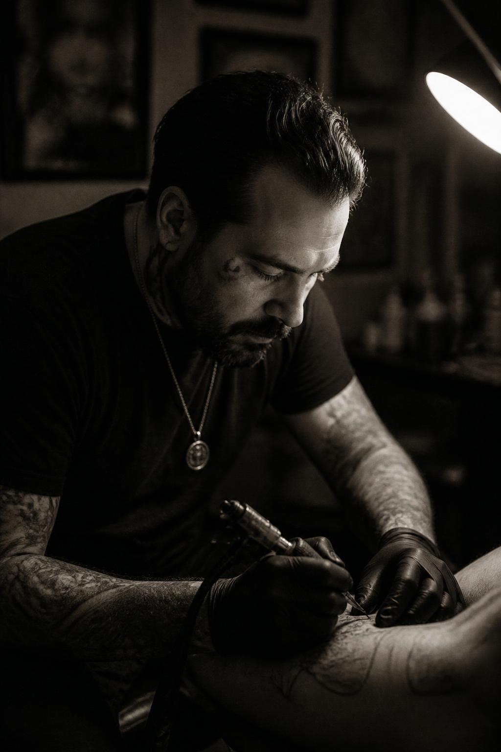 Portrait of Churchill, a Filipino realism tattoo artist based in Exeter